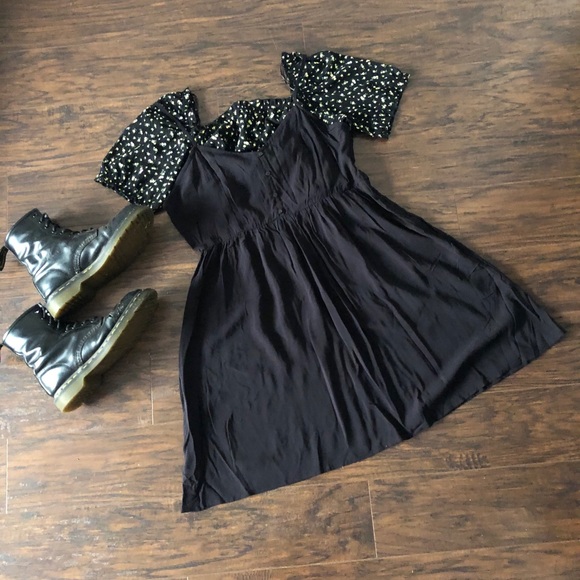 ❌SOLD❌NWOT - Black Baby Doll Spaghetti Strap Dress - Picture 2 of 10